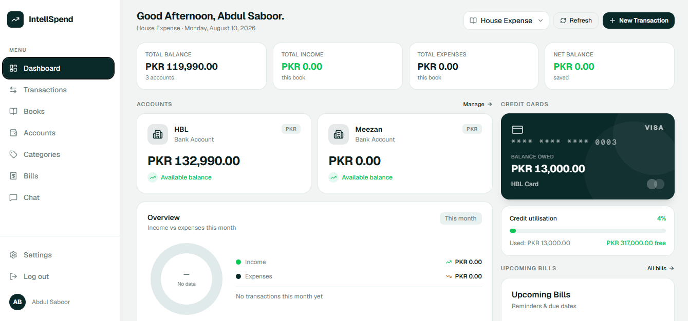 IntelliSpend screenshot 1